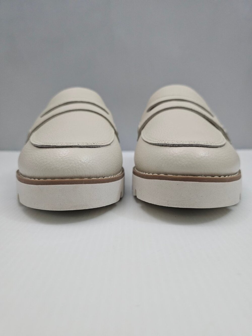 Vionic Cheryl II Lug Sole Penny Loafer Womens 11 Ivory Leather Comfort Platform - Picture 6 of 13